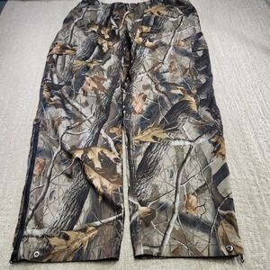 Vintage Camo Track Pants Men XXL Realtree Hardwoods Waterproof Y2K Baggy Hunting